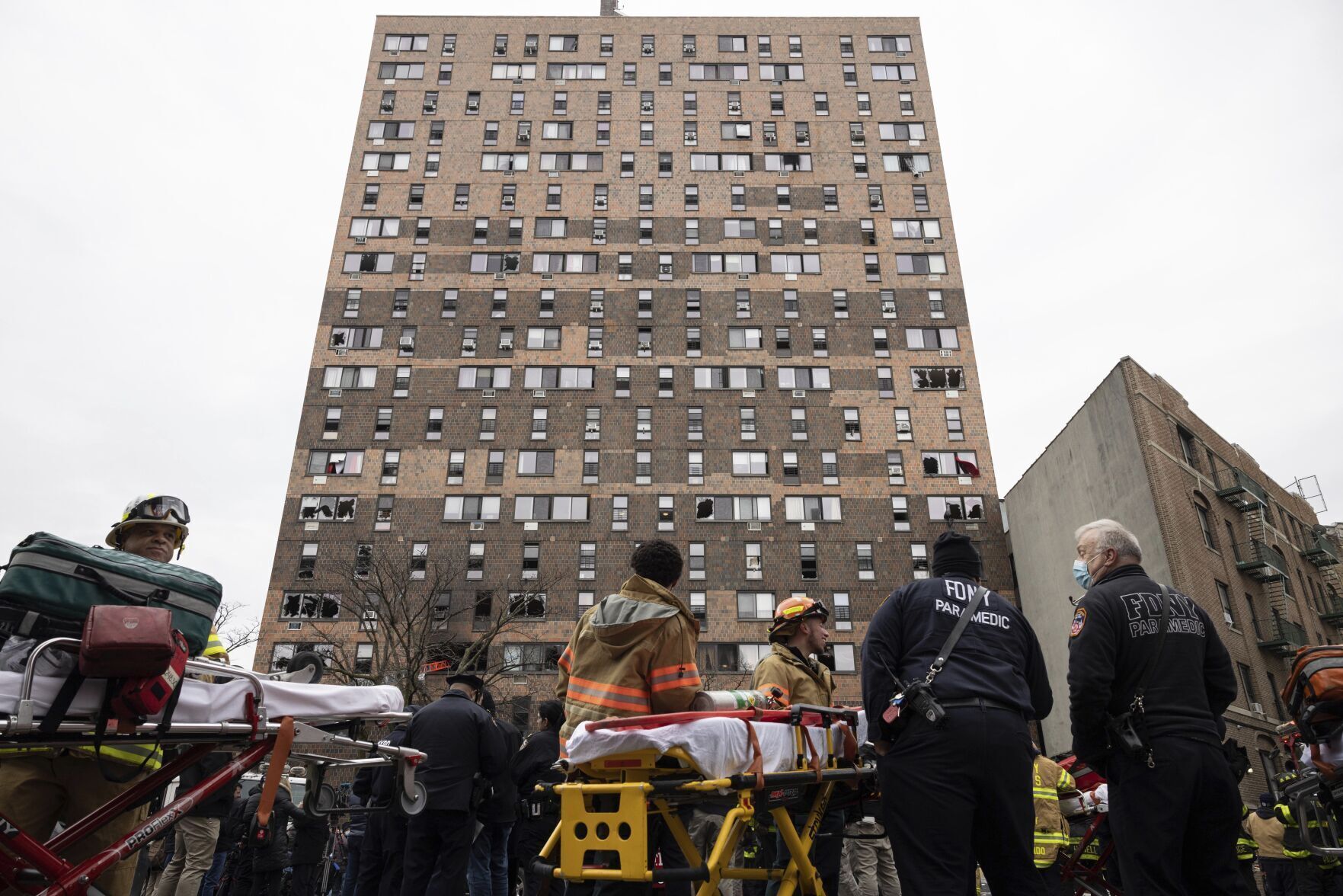 APTOPIX Apartment Building Fire